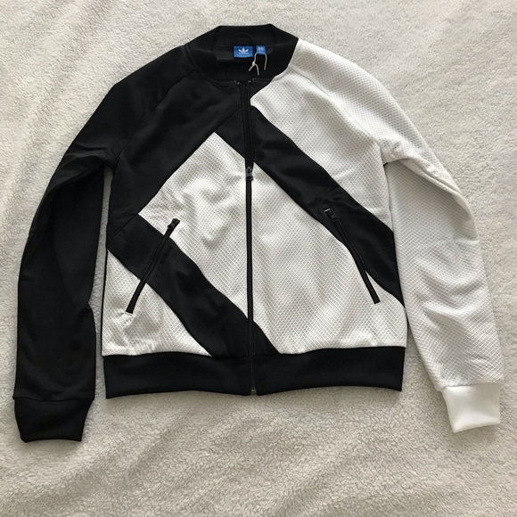 adidas Jackets & Blazers - Adidas Originals Black and White Zip Up